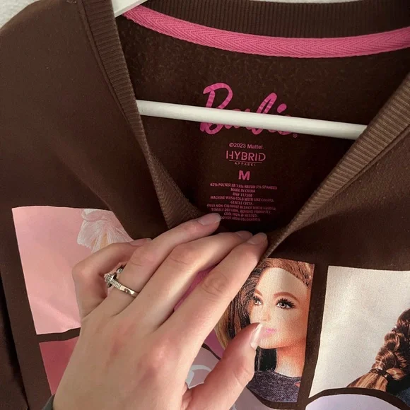 Hybrid Apparel Brown Barbie Graphic Sweatshirt - Picture 4 of 6